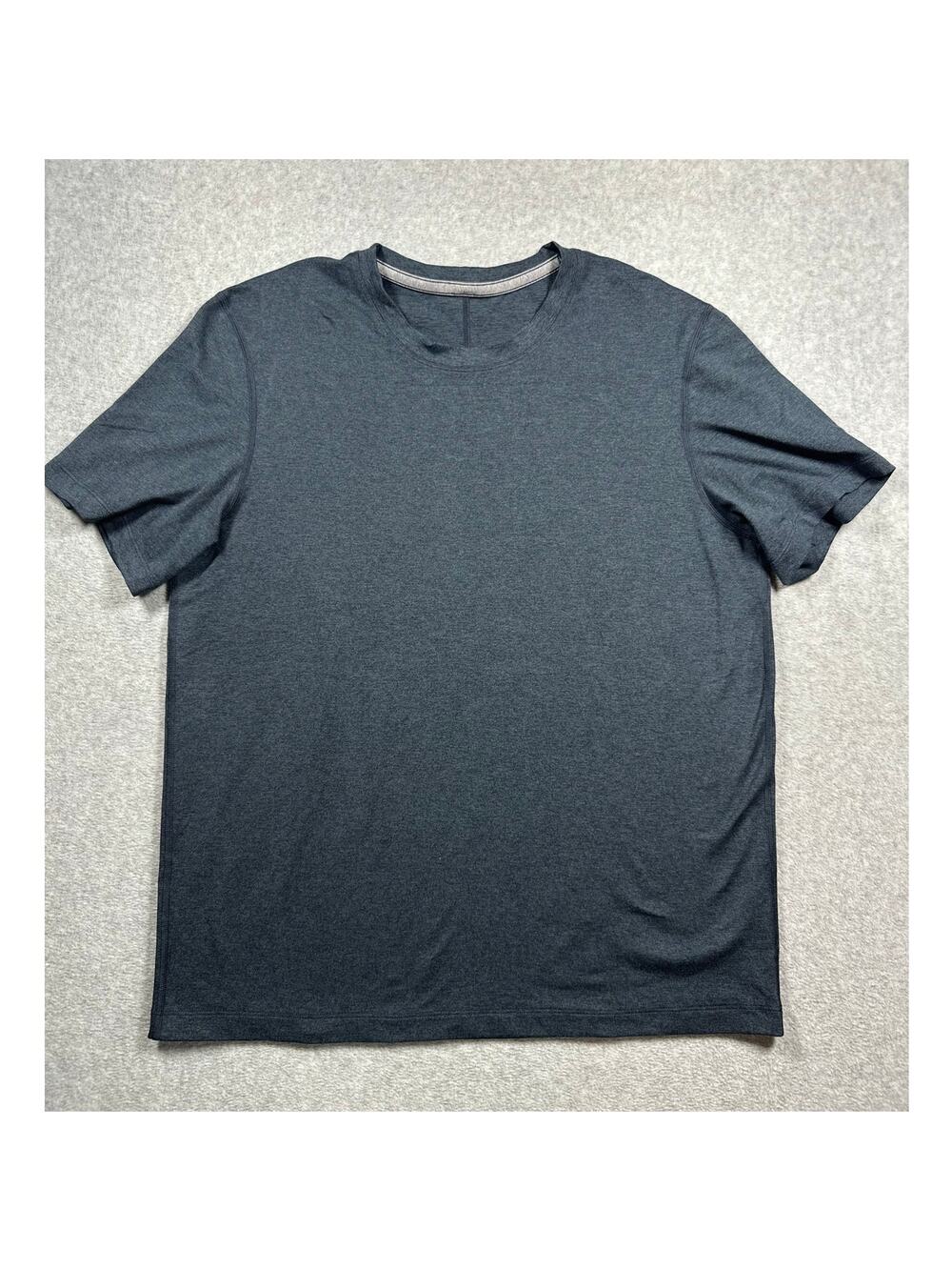 Lululemon Crew Neck T-Shirt Men's Est. Medium Charcoal Grey Short Sleeve